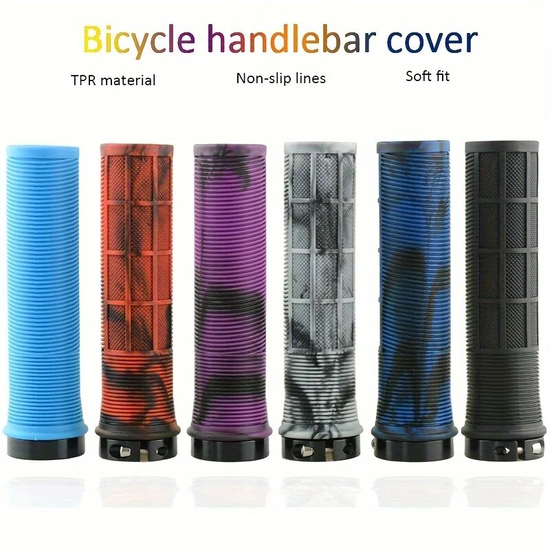 Commuter Bike Lock - TPR 自転車グリップ一体型自転車ハンドルバーグリップアルミ合金ロックオン自転車ハンドル滑り止め MTB カフ自転車部品