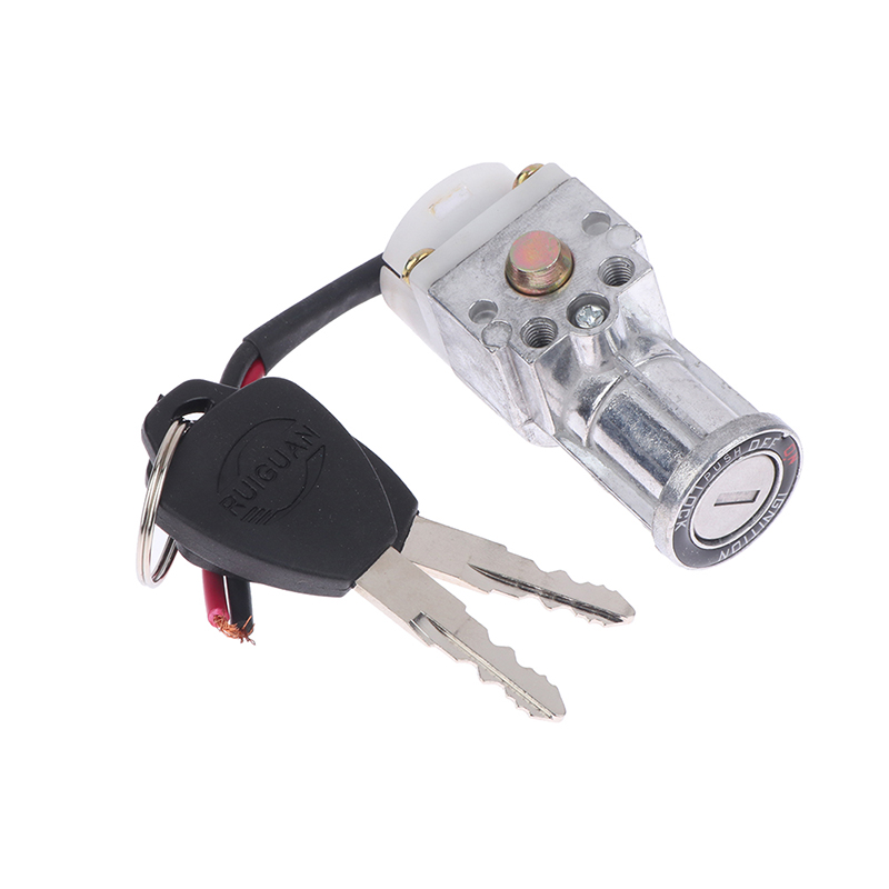 Commuter Bike Lock - 1x バッテリーロック 2x キー 大きなヘッドタイプ電動自転車点火オン/オフキースイッチ重負荷電動自転車リチウムイオンバッテリーケーシングロック
