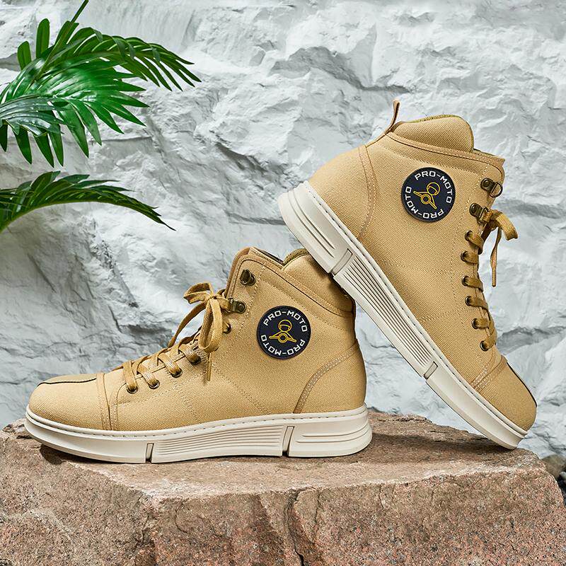メンズオートバイライディングボードシューズ四季対応キャンバス - Cycling Commute Shoes のレビューと価格